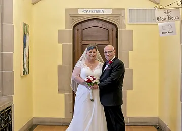 Couple at Front Entrance